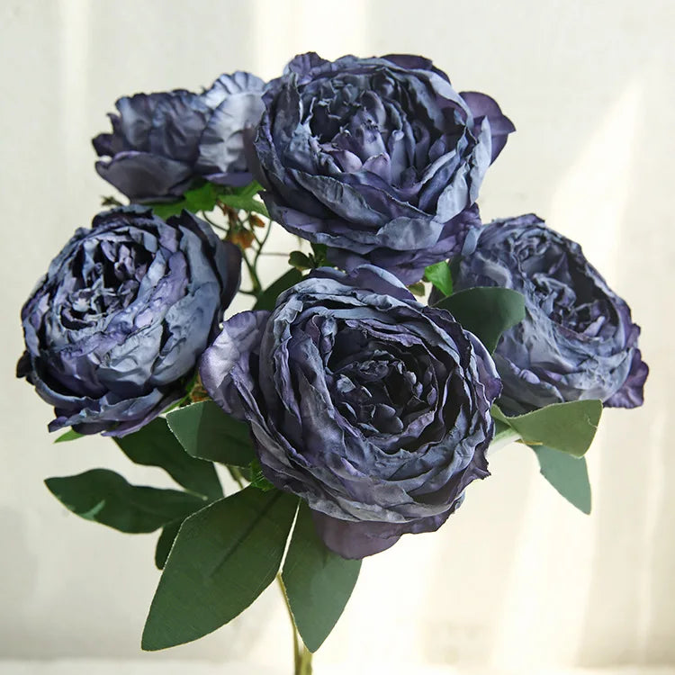 Bouquet of artificial peonies for decoration and photography - Blue