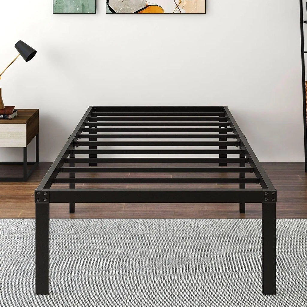 3500lbs Heavy Duty,18 Inch Metal Platform Bed Frame Steel Slat Mattress Foundation/Reinforced Platform/Noise Free/Easy Assembly - view 3