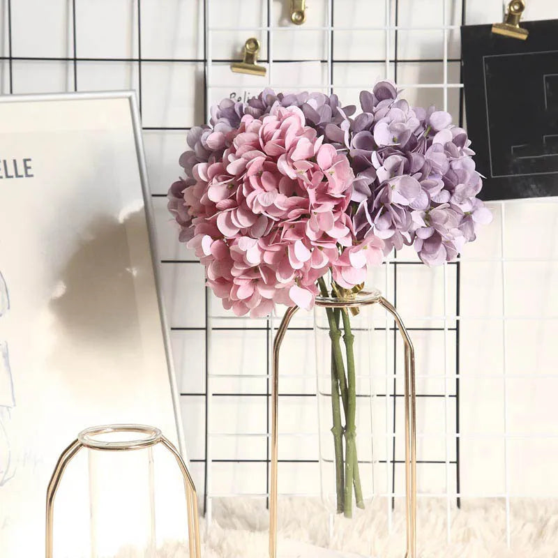 Bouquet of artificial dried hortensia for wedding decoration