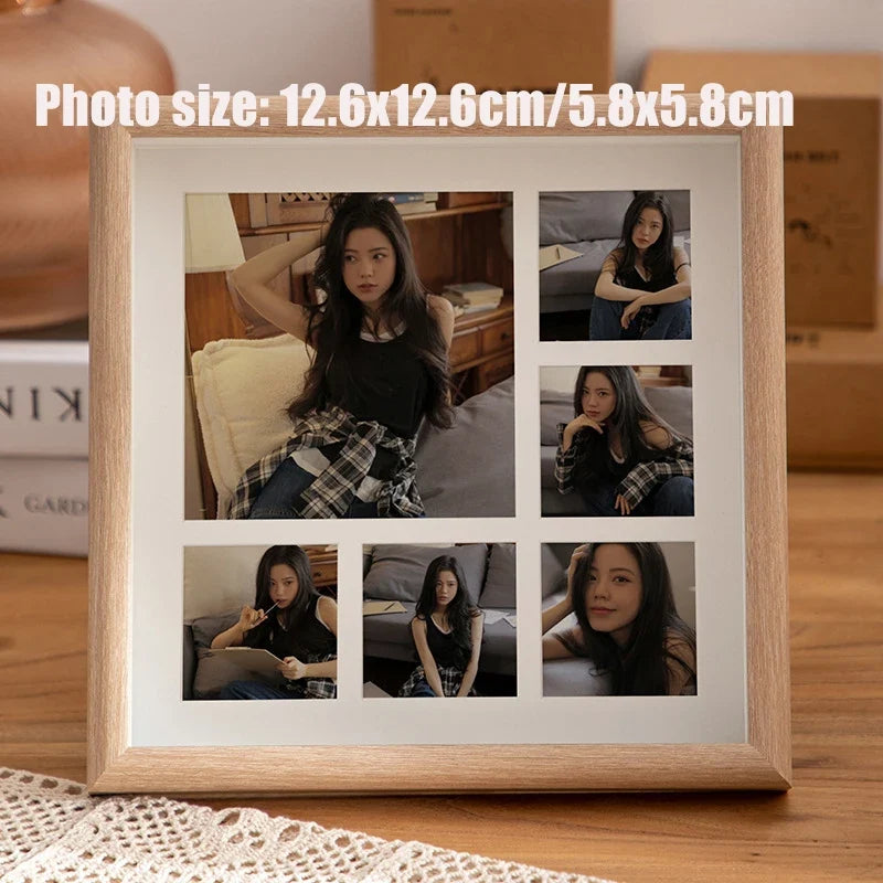 Vintage wooden picture frame for wall decoration - 23x23cm-5 2 / 23x23cm