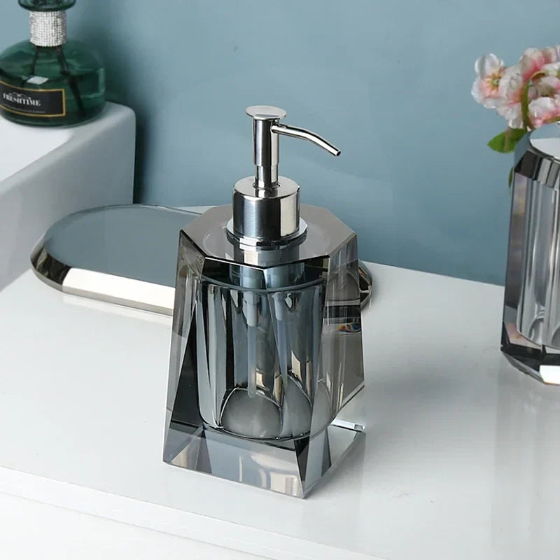 Glass soap dispenser luxury bathroom accessories - view 3
