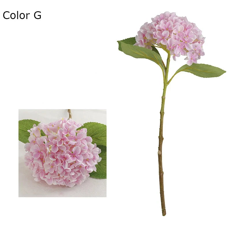Artificial Hortensia Flower in Silk for Weddings and Parties - G