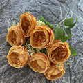 Bouquet of silk rose wines for wedding and interior decoration - Light Orange