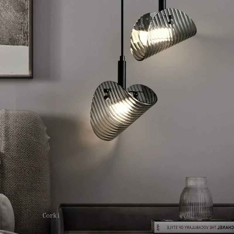Art decorative glass design pendant light with modifiable gradation