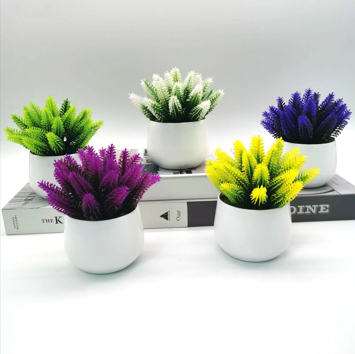 Artificial lavender plants for interior decoration and office