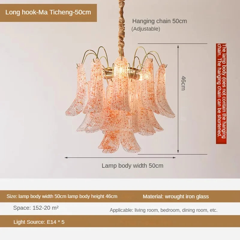 Retro luxury crystal chandelier for elegant interior - E / Cool White