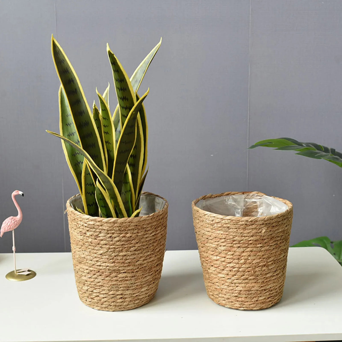 Rattan liners for plant baskets and garden decoration - view 2