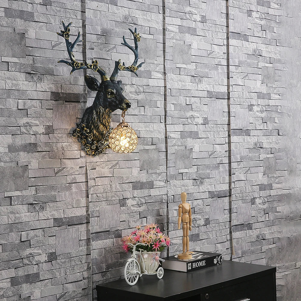 Wall sconce in deer design resin for modern interior decoration - view 4