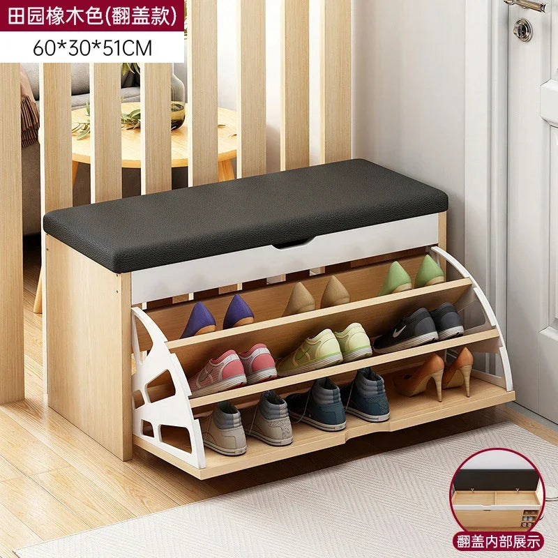 Japanese design vertical storage cabinets for modern shoes - 60cm 3