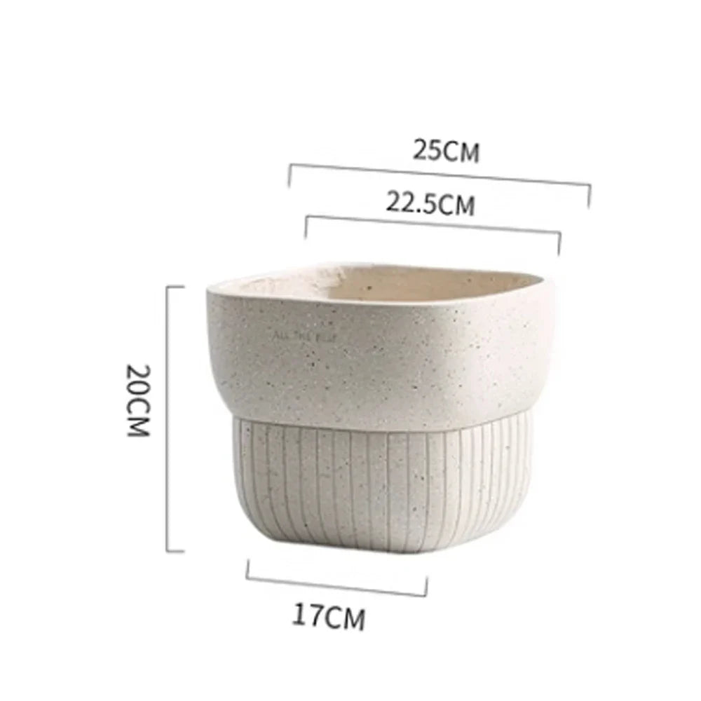 Modern silicone mould for light and luxurious concrete flower pot - Dark Khaki