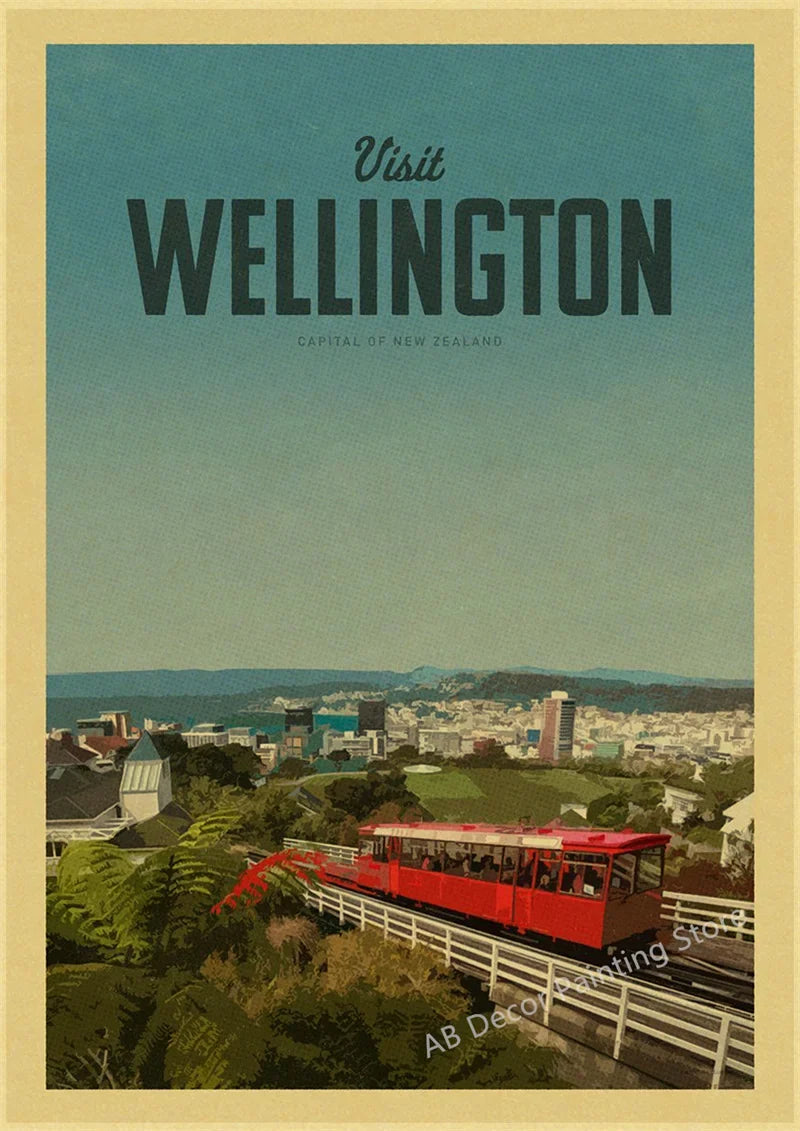 Vintage Travel Poster Wall Art for Tourism, Design 53 - 53 / A3 16.5 x 11.8 inches