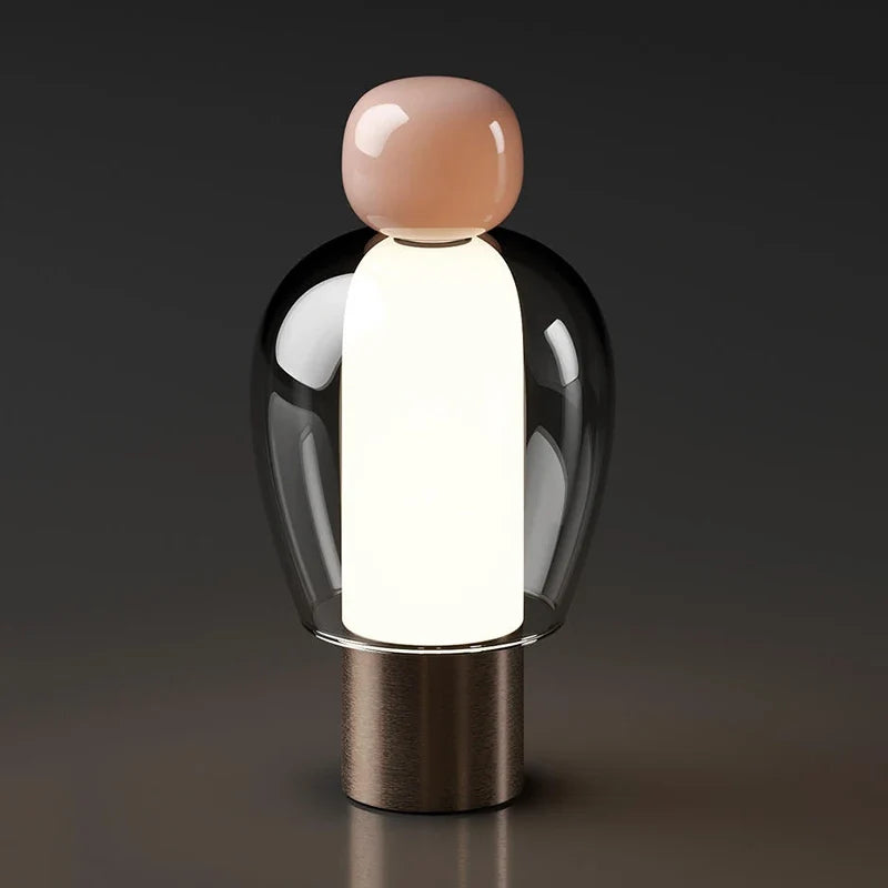 Modern stand lamp with usb loading and minimalist design - D 12cm H 23cm / C