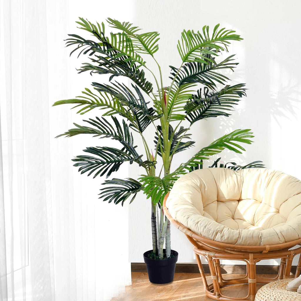 Artificial palm plant with pot and decorative foam - view 3