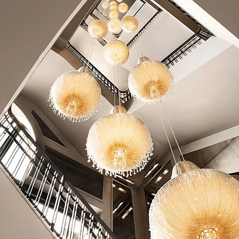 Retro crystal pendant light creative and luxurious design - view 2