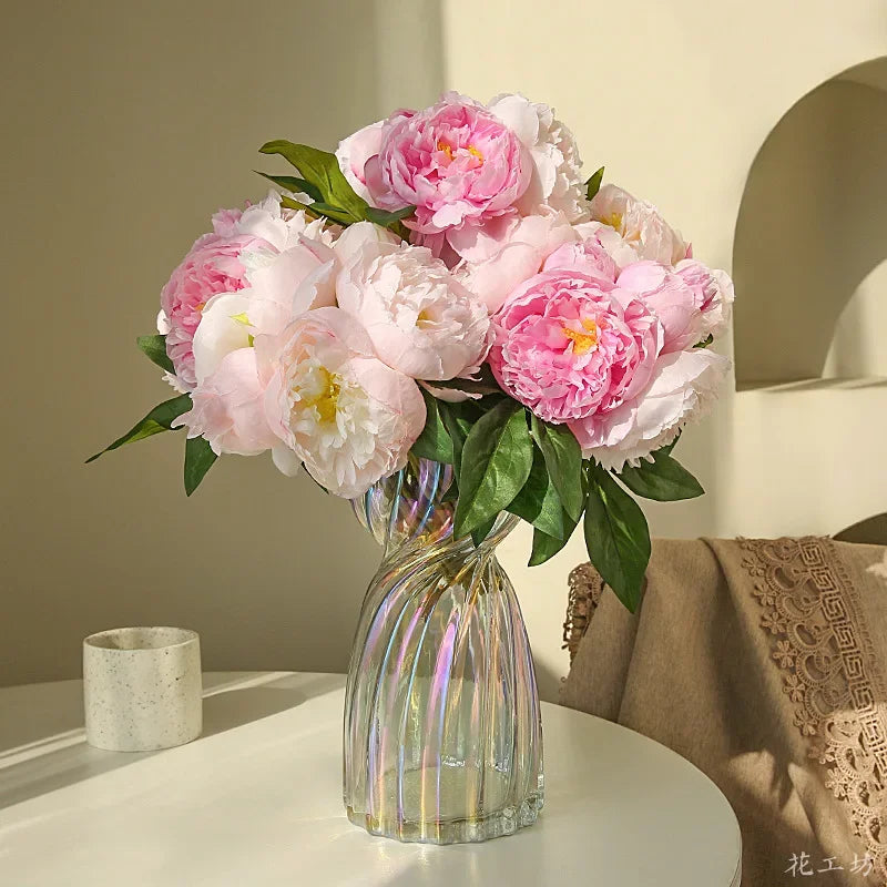 Bouquet of silk peonies for elegant interior decoration - view 2