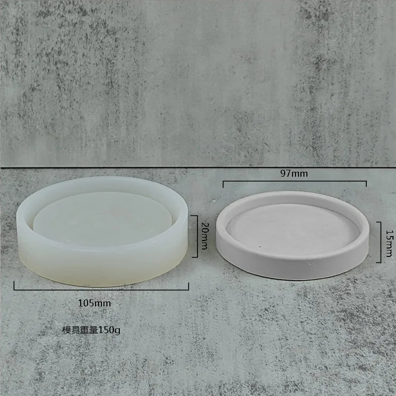 Silicone moulds for Nordic concrete flower pots and interior decoration - Tray mould