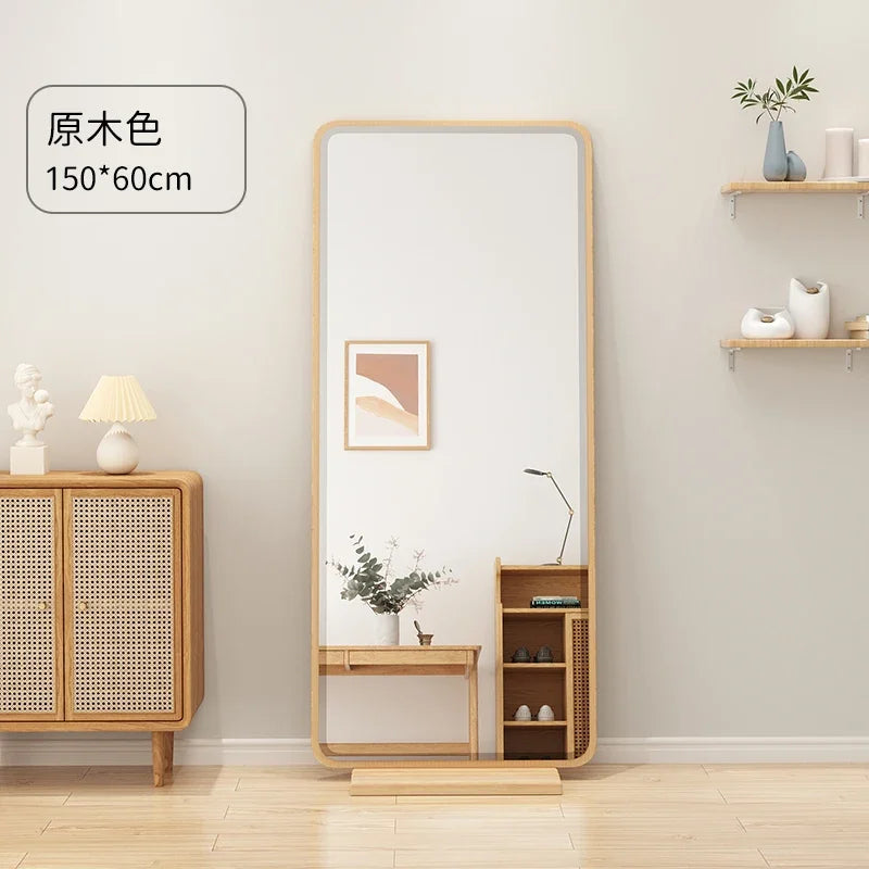 Vintage rectangular wooden mirror for interior decoration - Wood / 160X70