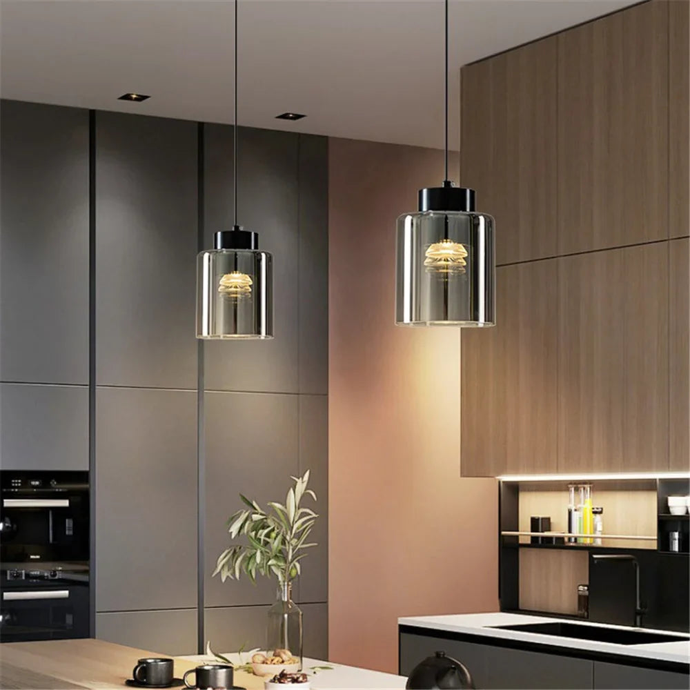 Trendy led chandelier in bottle shape for modern interior - view 4
