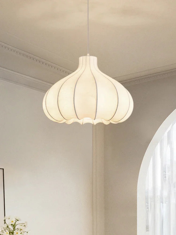 Japanese onion silk chandelier wabi sabi style for elegant interior - view 2