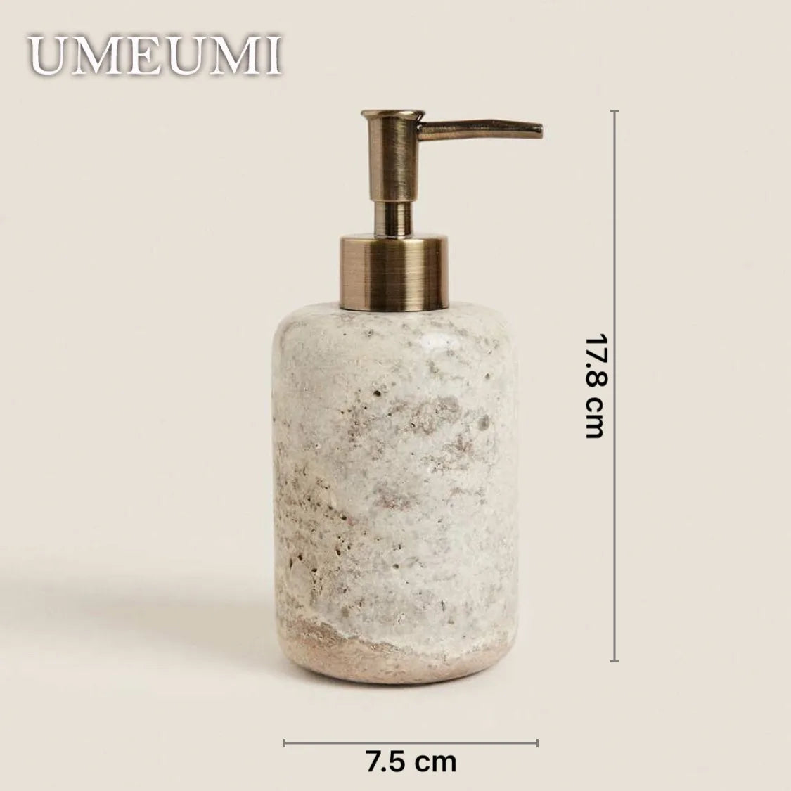 Natural marble and travertine bathroom set - Single soap bottle