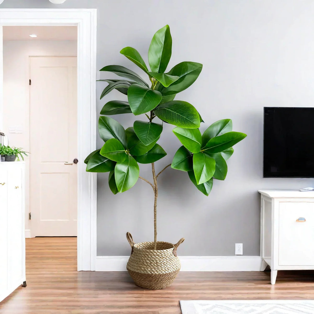 Artificial branches of ficus large leaves of banyan garden decoration