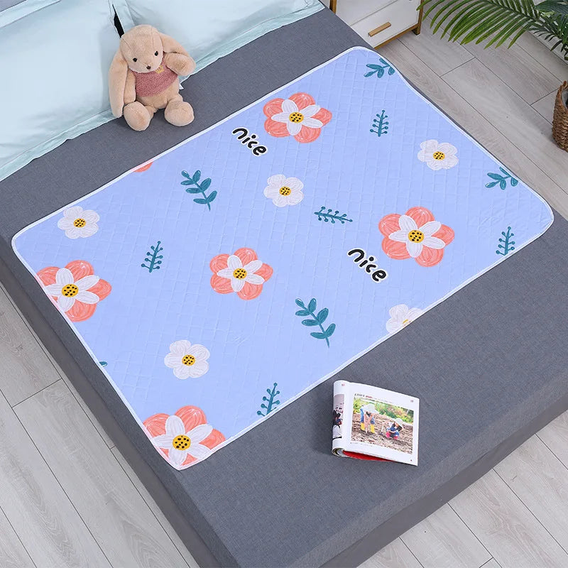150/120/70cm Large Washable Mattress Urine Adult Elder Incontinence Bed Pad Women Menstrual Bed Sheet Protector, Kids Urine Mat - 07 / 50x70cm -S
