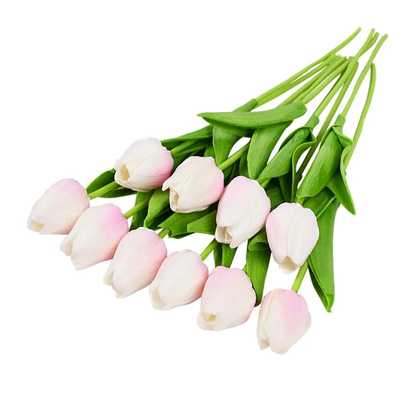 10 artificial tulips for wedding decoration and garden - F
