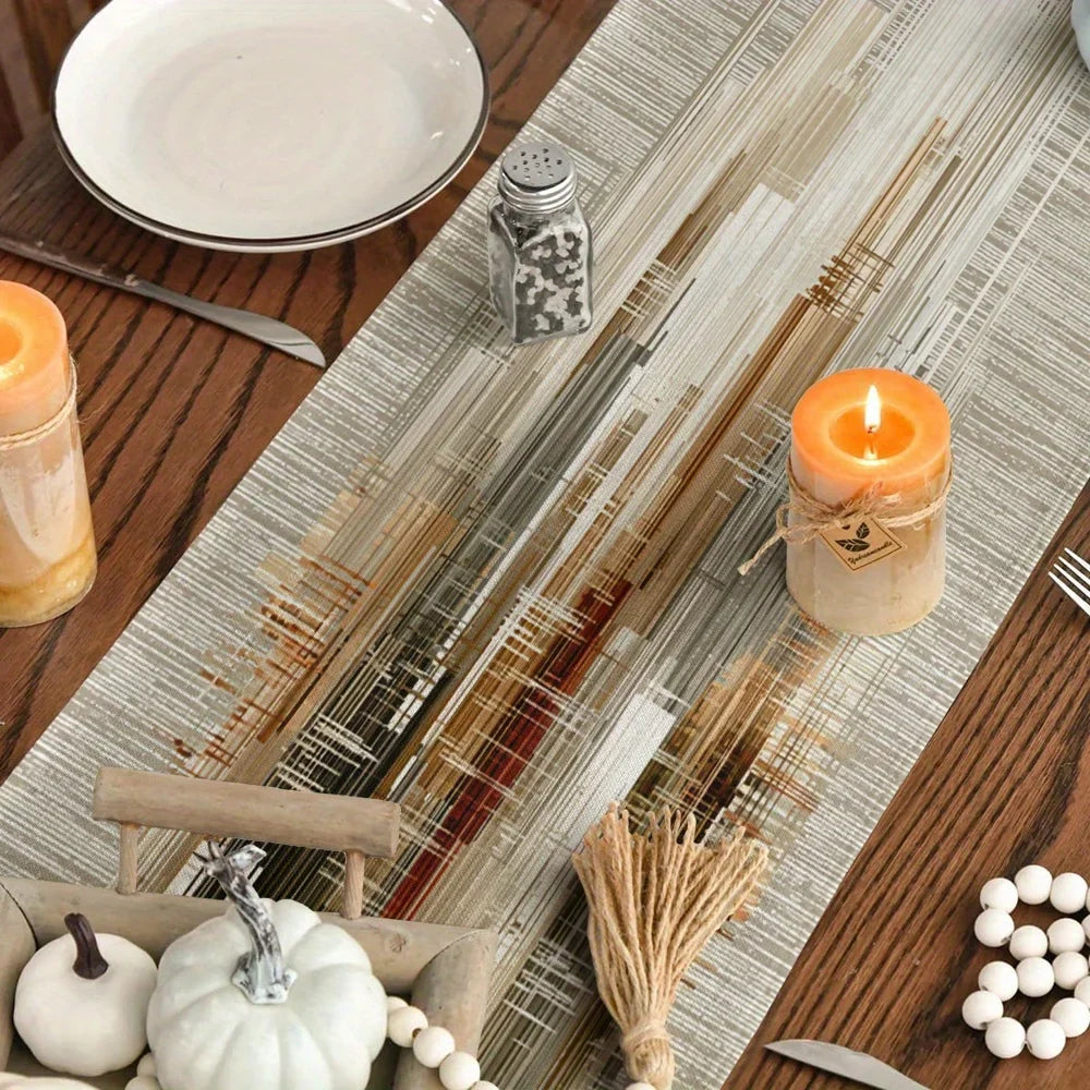 Path to table abstract stripes pattern minimalist style - view 4