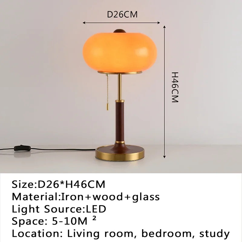 Modern desk lamp, retro creative living room, study room, villa, hotel bedroom, interior decoration, glossy LED bedside lamp - Style  P / EU Plug