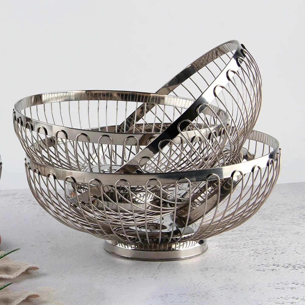 Stainless steel fruit basket for fresh vegetables and storage