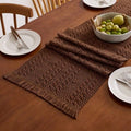 Nordic bohemian table runner woven with pom-poms - 30x50cm(placemat)