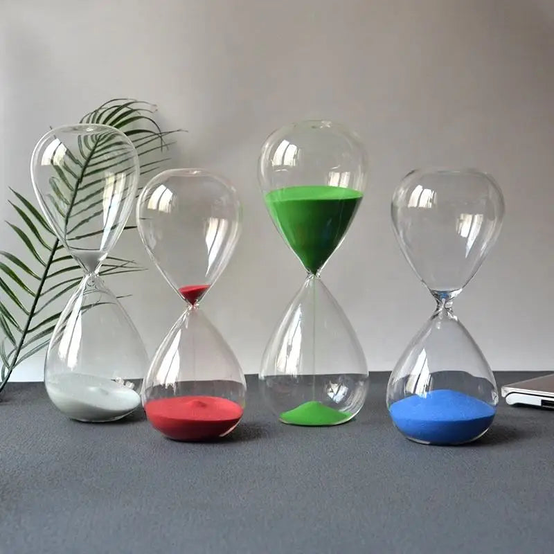 Glass hourglass colored modern decoration for office and home - view 3