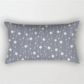 Grey geometric throw pillow cover decorative patchwork for living room or bedroom