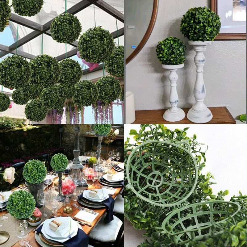 Lot of artificial topiary balls for garden and wedding decoration - view 10