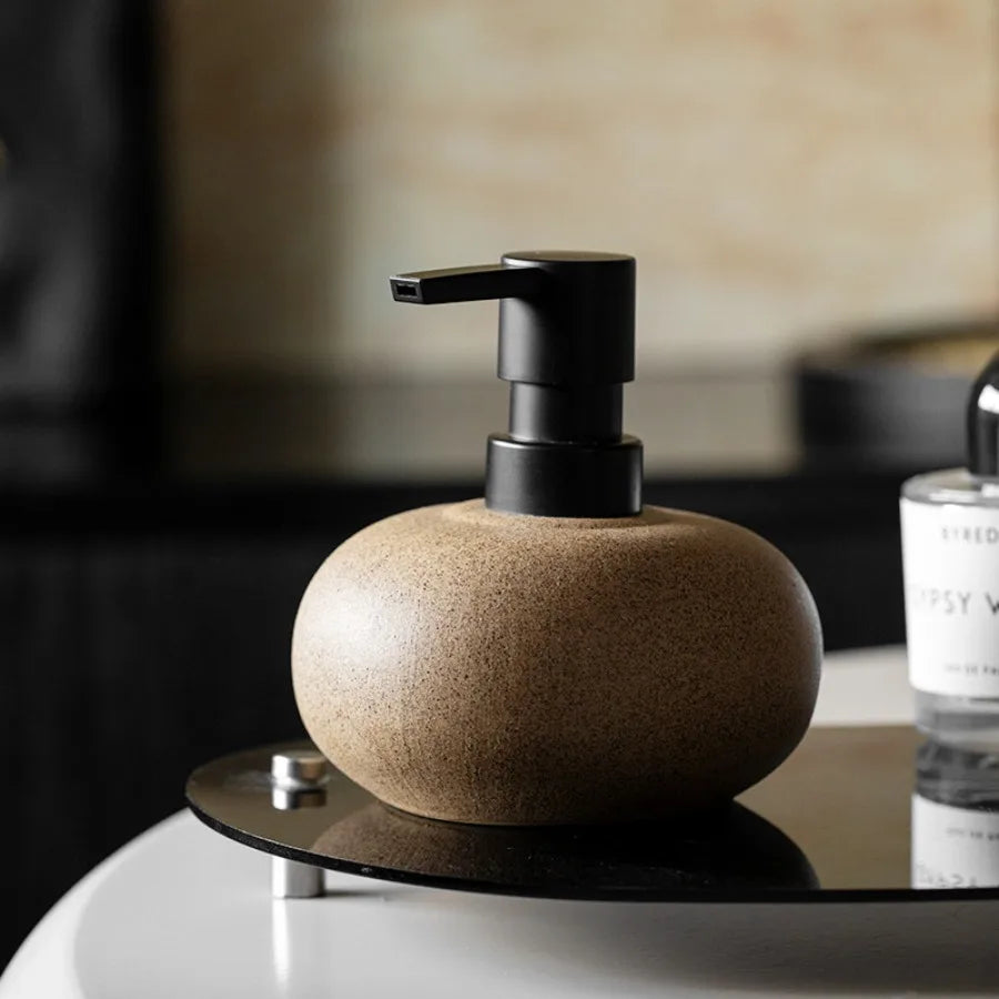 Ceramic bottle for lotion and soap dispenser - view 2