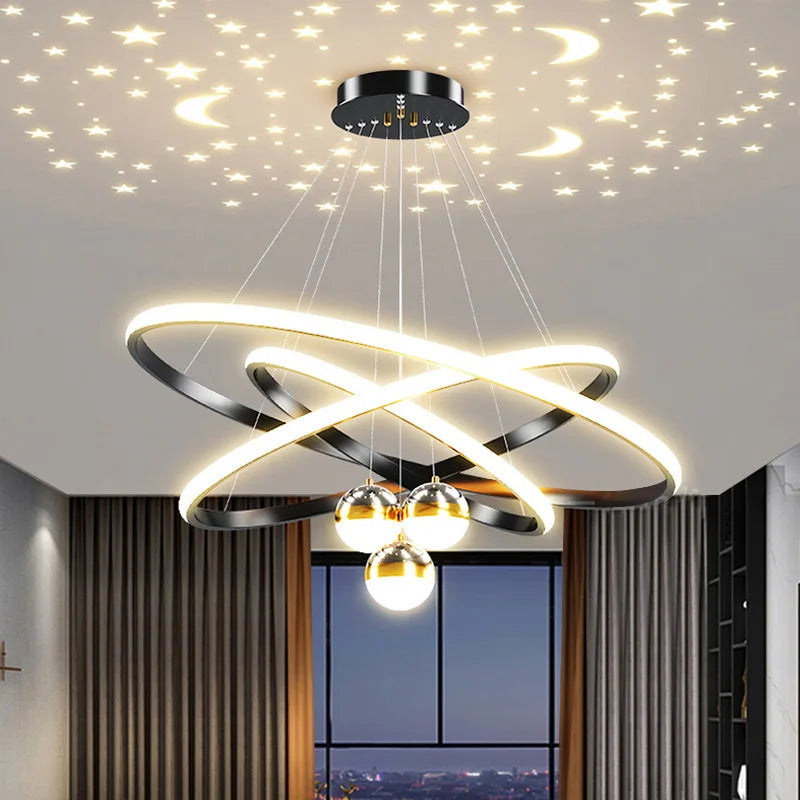 Star LED pendant light for interior decorative lighting