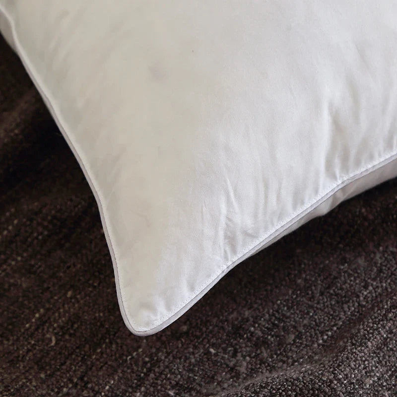 1 piece pillow,8 sizes, 100% cotton, white goose feather bed soft pillow - view 5