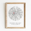 Personalized City Map Romantic Gift for Him, Design 5 - G1093-Style5 / 21x30cm Unframed