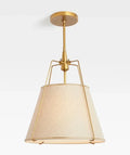 Cone drum pendant light, fabric lampshade, kitchen restaurant during light, indoor home decoration lighting - Gold / diameter 30cm