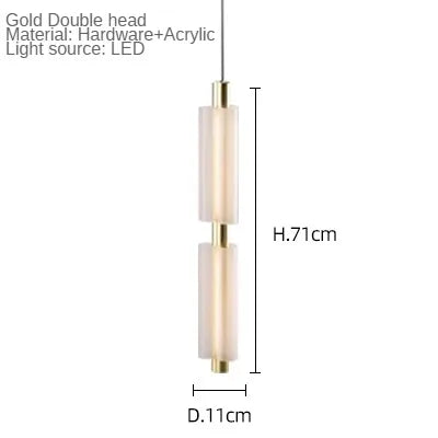 High-end acrylic pendant light for modern interior lighting - Golden-2 / Warm White