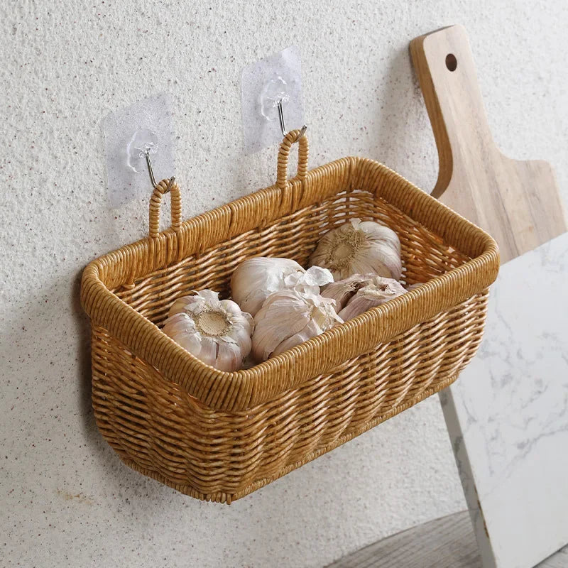 Wall storage basket hand woven decorative and practical - view 4
