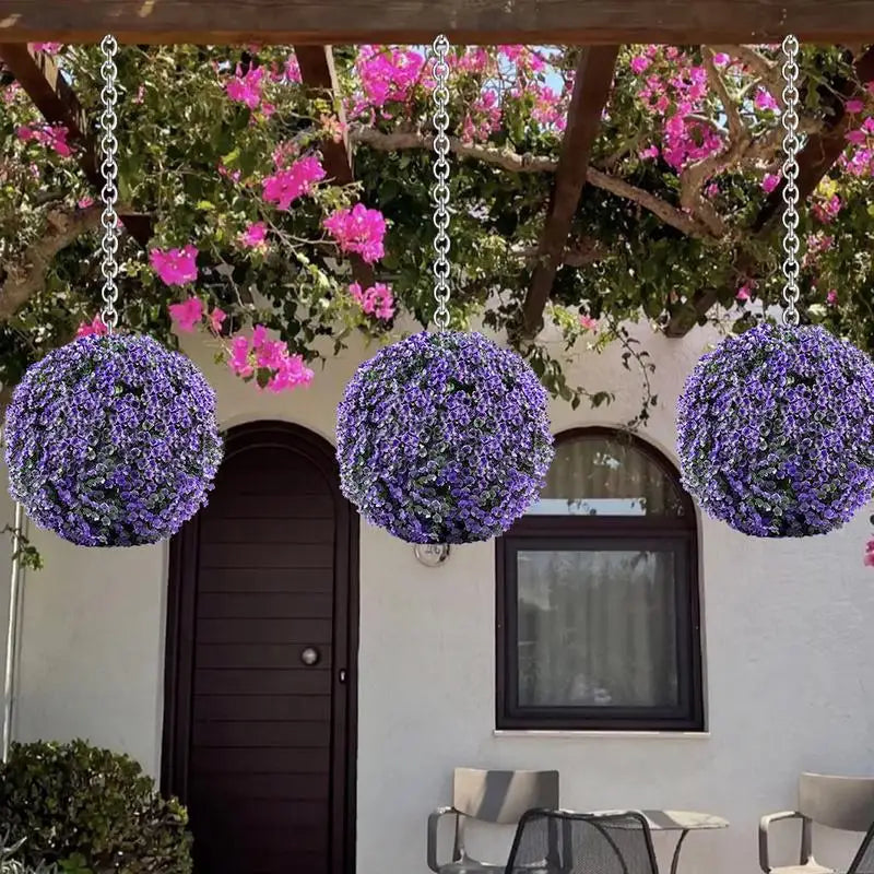Artificial grass topiary balls for outdoor decoration - view 4