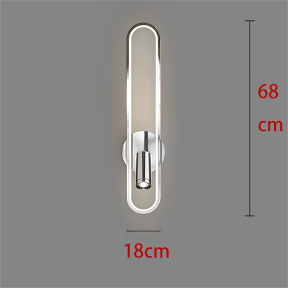 Modern LED wall sconce in chrome for interior design - Chrome Color 3 / Warm Light