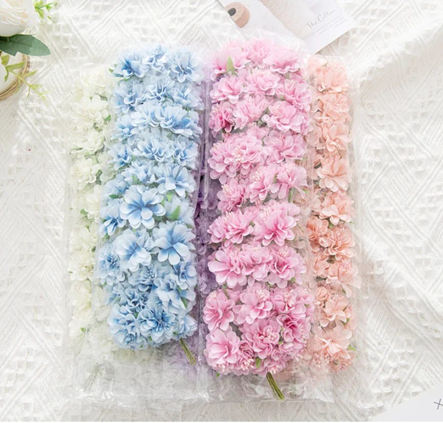 Bouquet of artificial hortensia mini flowers for decoration and DIY - view 4