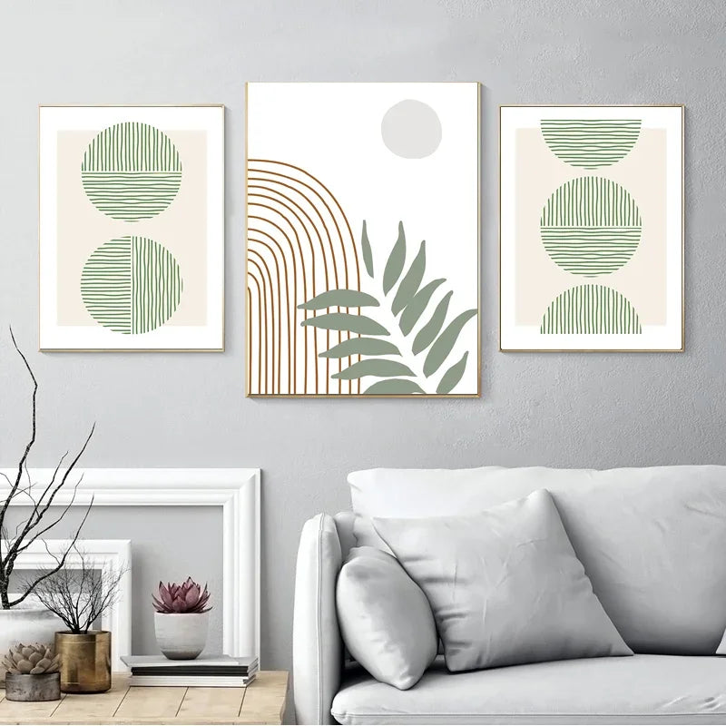 Abstract geometrical wall decoration boho style modern - view 4