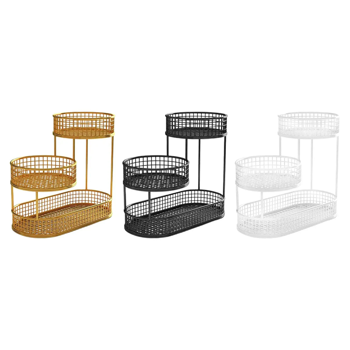 Countertop Fruit Basket Metal Wire Storage Basket, Counter Serving Tray Space Saver Serving Stand Vegetables Storage Rack - view 2