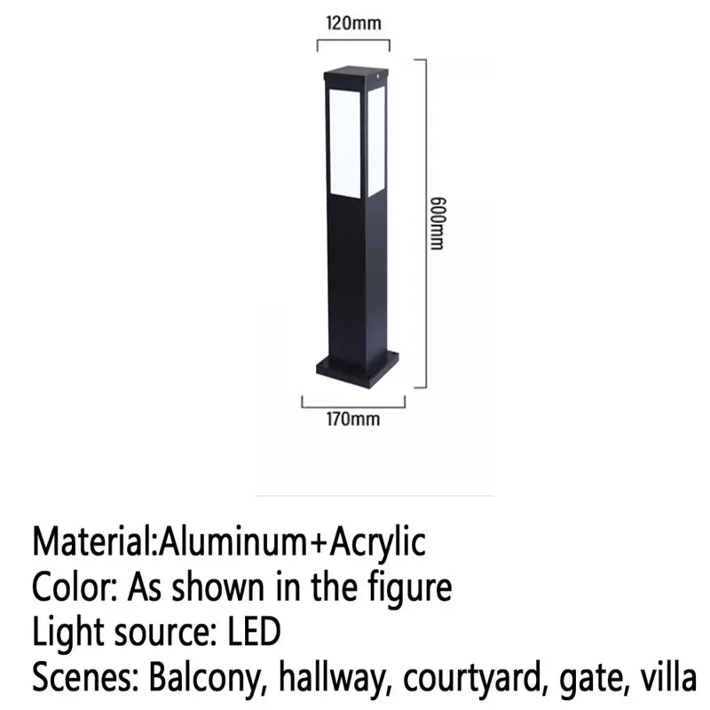 Outdoor led garden lamp contemporary design for villa - L  H60CM Electric