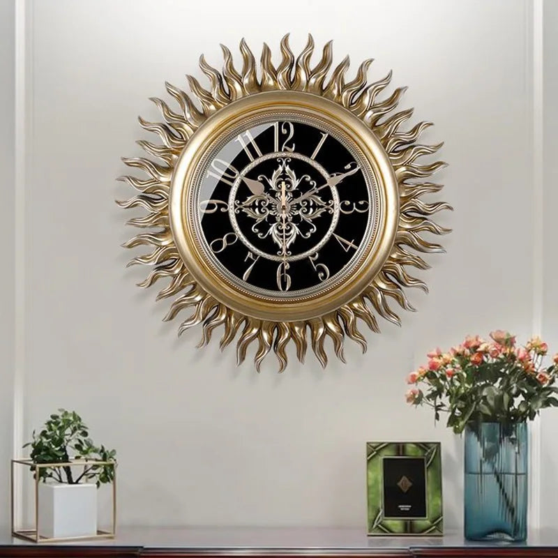 Silent vintage European wall clock for elegant decoration - view 2