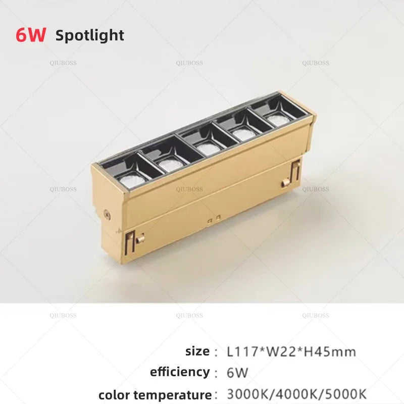 LED magnetic spot for modern interior lighting - White Light 4000K / 1 projecteur 6 W 1