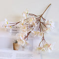 Artificial cherry flowers for decoration wedding DIY and garden - White / 41cm Long